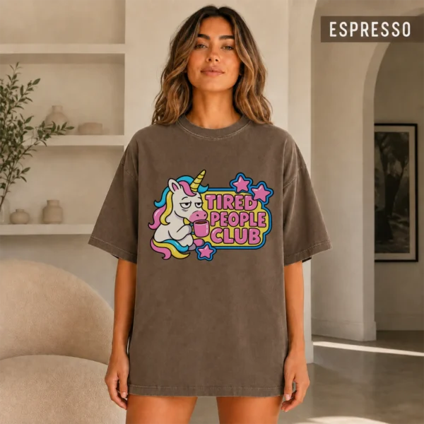 Tired People Club Shirt — alternate product mockup tired people club shirt t-shirt color options
