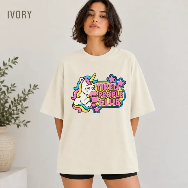Tired People Club Shirt — alternate product mockup tired people club shirt t-shirt color options