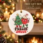 tree and cocoa ornament mug front view
