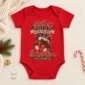 ultrasound christmas pregnancy announcement personalized baby bodysuit color options