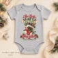 ultrasound christmas pregnancy announcement personalized baby bodysuit color options