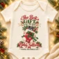ultrasound christmas pregnancy announcement personalized baby bodysuit front view