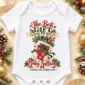ultrasound christmas pregnancy announcement personalized baby bodysuit product photo