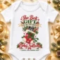ultrasound christmas pregnancy announcement personalized baby bodysuit close-up detail