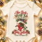 ultrasound christmas pregnancy announcement personalized baby bodysuit