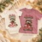 ultrasound christmas pregnancy announcement personalized baby bodysuit styled product photo