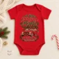 vintage car christmas pregnancy announcement custom baby bodysuit color options