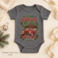 vintage car christmas pregnancy announcement custom baby bodysuit color options