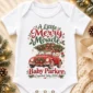 vintage car christmas pregnancy announcement custom baby bodysuit product photo
