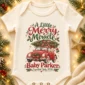 vintage car christmas pregnancy announcement custom baby bodysuit
