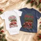vintage car christmas pregnancy announcement custom baby bodysuit product photo
