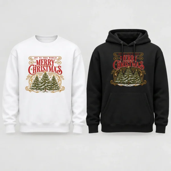 New Year's Vintage Greeting Merry Christmas Shirt, Sweatshirt & Hoodie — alternate product mockup vintage greeting shirt t-shirt mockup view