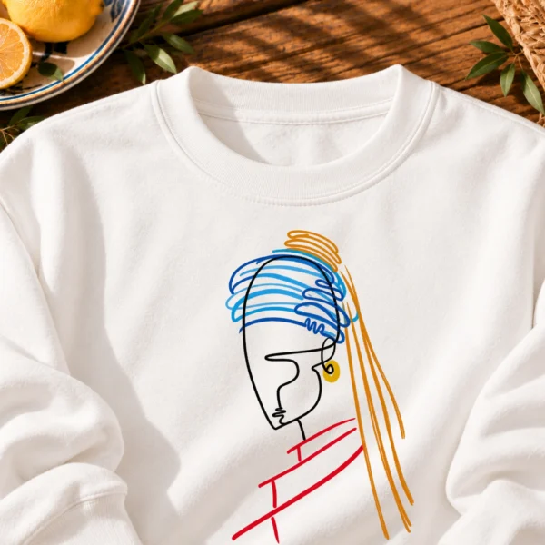 woman line art shirt t-shirt