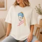 woman line art shirt t-shirt lifestyle scene