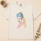 woman line art shirt t-shirt flat lay view