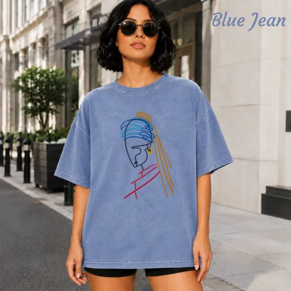 Woman Line Art Shirt, Sweatshirt & Hoodie — alternate product mockup woman line art shirt t-shirt color options