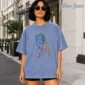 woman line art shirt t-shirt color options