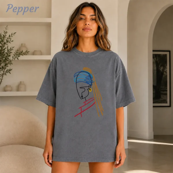 Woman Line Art Shirt, Sweatshirt & Hoodie — alternate product mockup woman line art shirt t-shirt color options