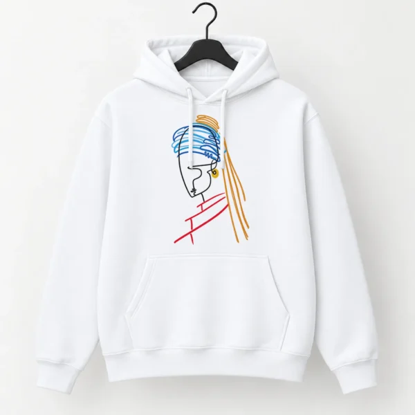 Woman Line Art Shirt, Sweatshirt & Hoodie — alternate product mockup woman line art shirt t-shirt product detail