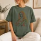 woman line art shirt t-shirt lifestyle scene
