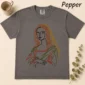 woman line art shirt t-shirt flat lay view