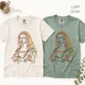 woman line art shirt t-shirt color options
