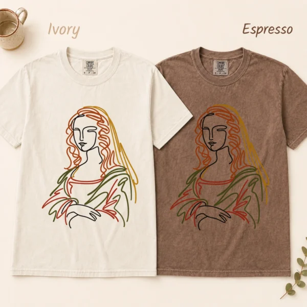 Woman Line Art Shirt, Sweatshirt & Hoodie — alternate product mockup woman line art shirt t-shirt color options