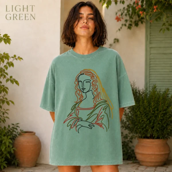 Woman Line Art Shirt, Sweatshirt & Hoodie — alternate product mockup woman line art shirt t-shirt color options
