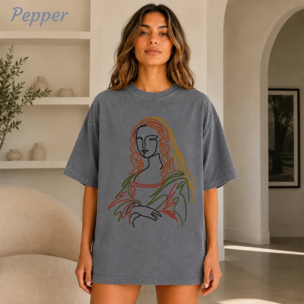 Woman Line Art Shirt, Sweatshirt & Hoodie — alternate product mockup woman line art shirt t-shirt color options