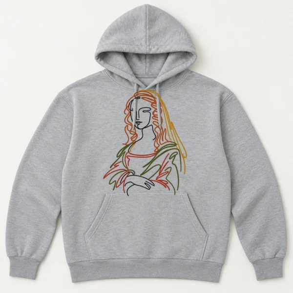 Woman Line Art Shirt, Sweatshirt & Hoodie — alternate product mockup woman line art shirt t-shirt product photo
