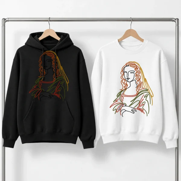 Woman Line Art Shirt, Sweatshirt & Hoodie — alternate product mockup woman line art shirt t-shirt product photo
