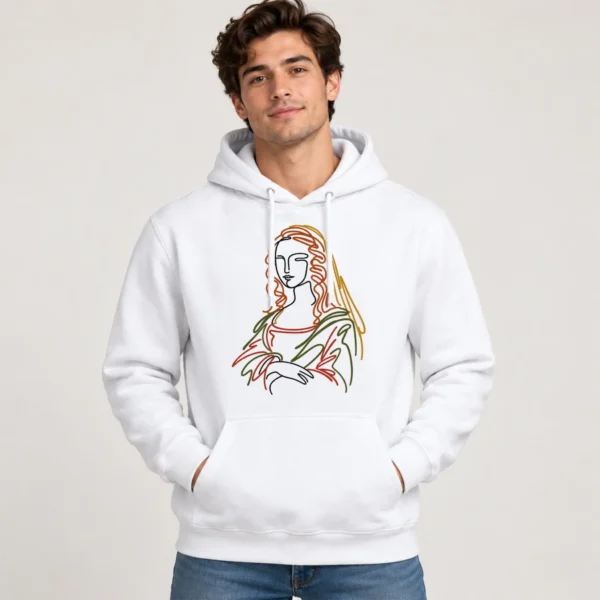 Woman Line Art Shirt, Sweatshirt & Hoodie — alternate product mockup woman line art shirt t-shirt product photo