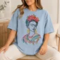 woman portrait shirt t-shirt lifestyle scene