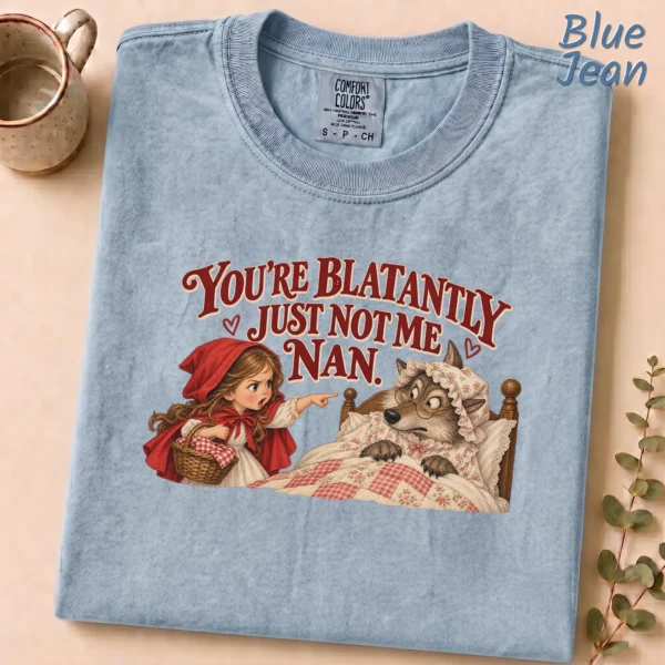 You're Blatantly Just Not Me Nan. Shirt — alternate product mockup you're blatantly just not me nan. shirt t-shirt front view
